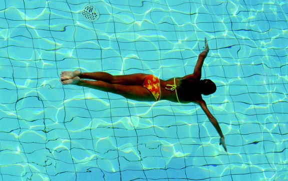 Wanaka Luxury Apartments, swimming.